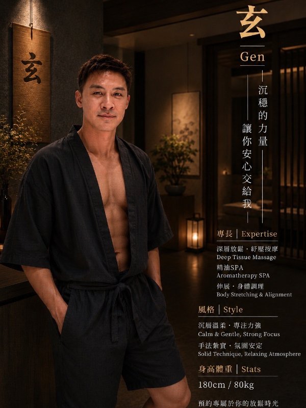 台北｜隠 男性SPA尊享空間 Hidden  Men's Spa Recreation Space - 玄 | Gen